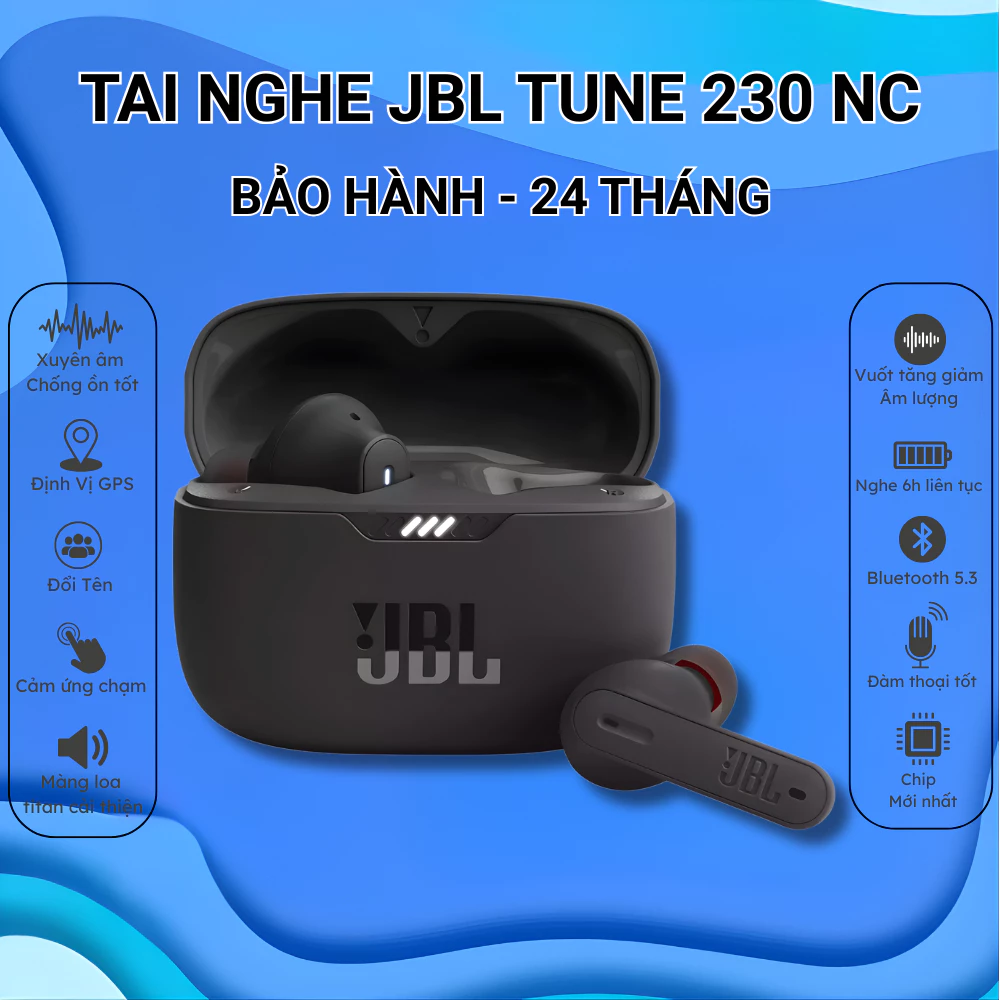 Tai nghe Bluetooth JBL Tune 230NC góc nhìn chính diện