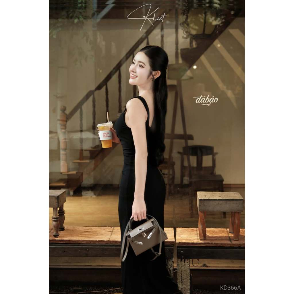 Đầm dài maxi ôm body Khiết tone nâu đất trầm phong cách hiện đại sang chảnh KD366 KD366A KD366B