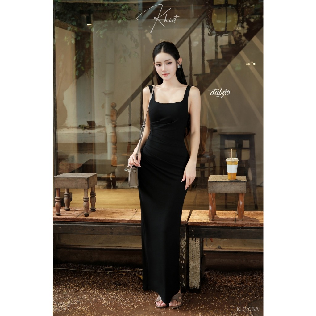 Đầm dài maxi ôm body Khiết tone nâu đất trầm phong cách hiện đại sang chảnh KD366 KD366A KD366B