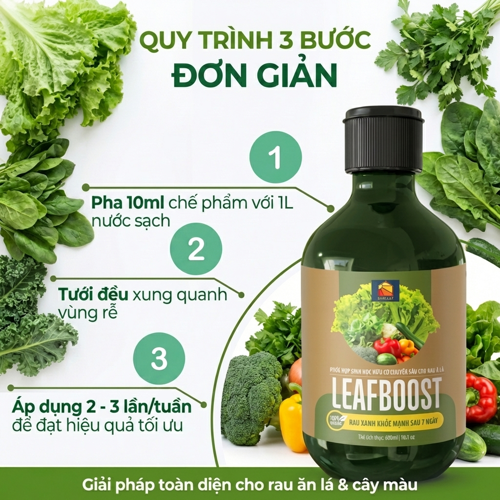 Bón Lá & Dưỡng Lá, Tăng Vị Ngọt cho Rau Trái | 100% Hữu Cơ Chiết Xuất Đạm Đậu Nành | Rau, Cây Ăn Trái | SUNLEAF