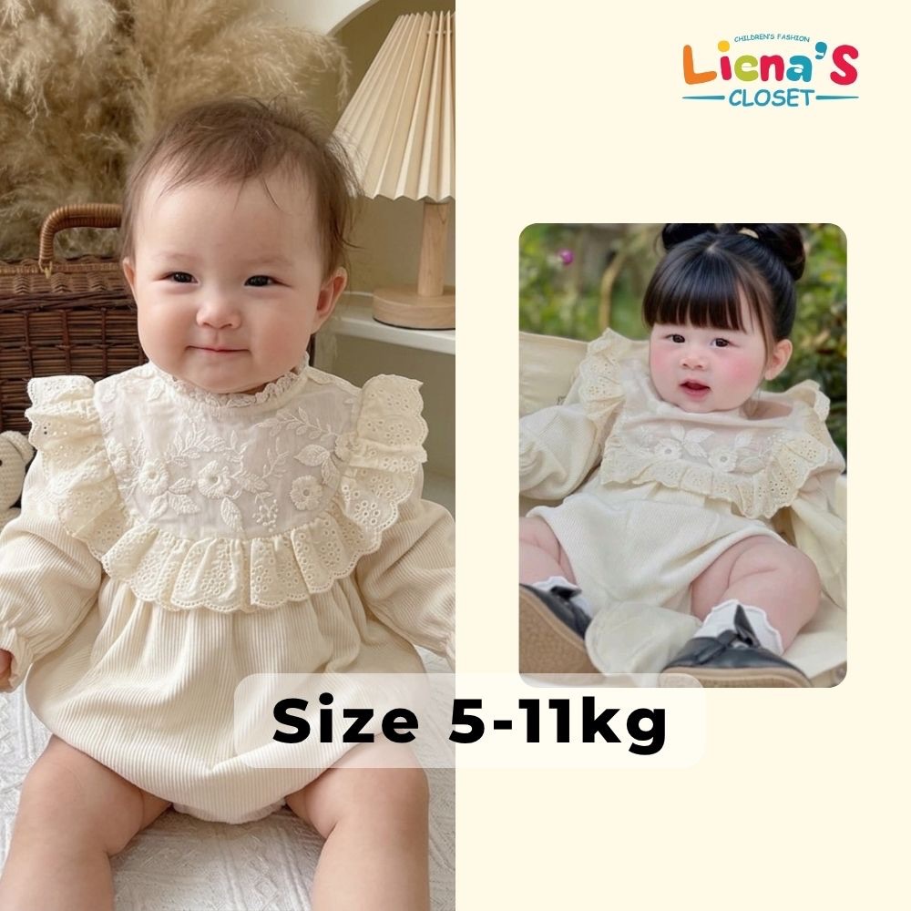 Bodysuit Thu Đông Chất Len Tăm + Xô muslin An Toàn Mềm Mại Cho Bé Yêu Điệu Đà Nhà Liena'S Closet