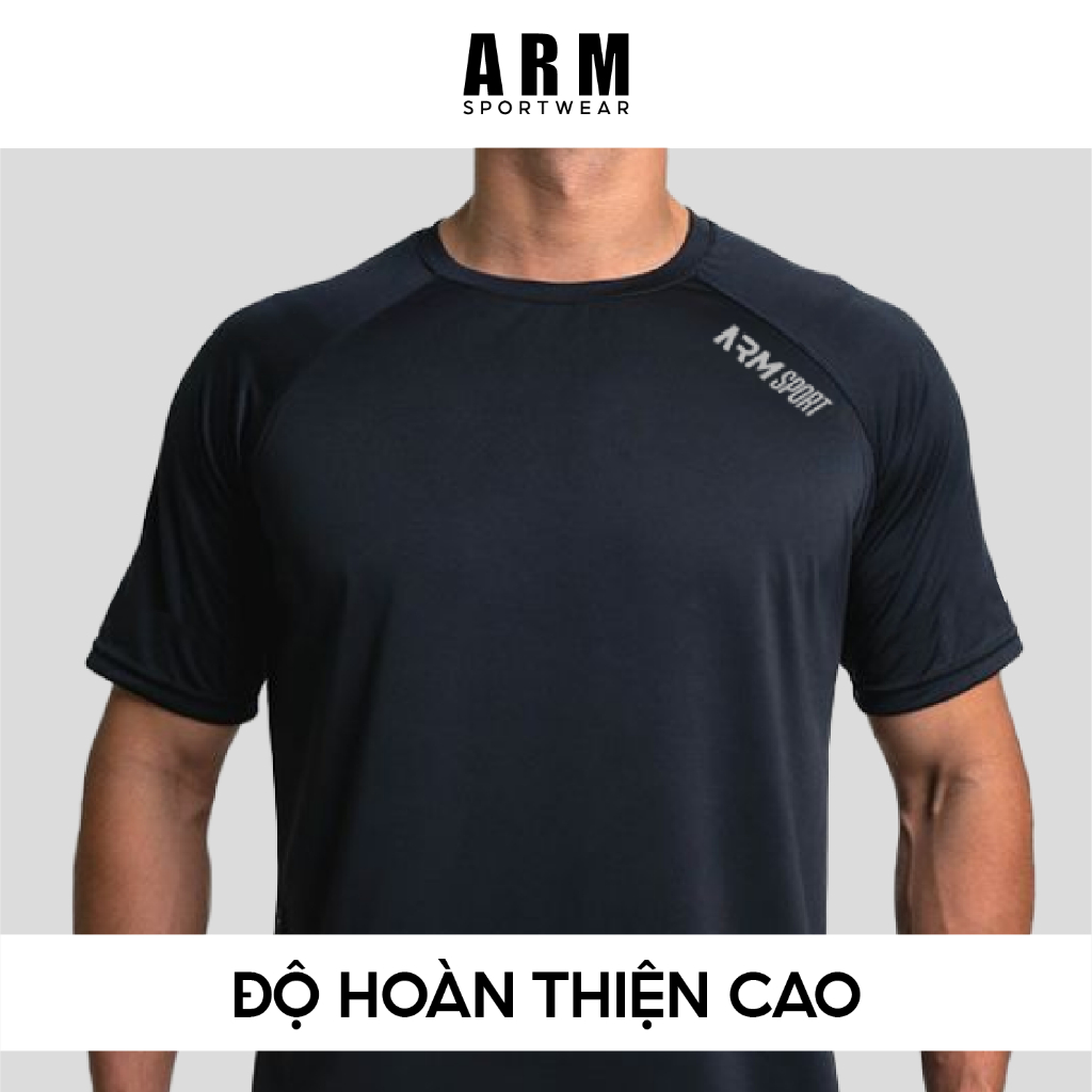Áo Thun Tập Gym Nam ARM Trainning Fitted, Áo Thể Thao Nam Chất Liệu Co Giãn, Vận Động Thoáng Mát