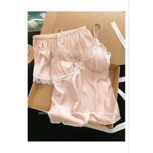 Bộ 2 dây lụa viền ren ( hàng qc )