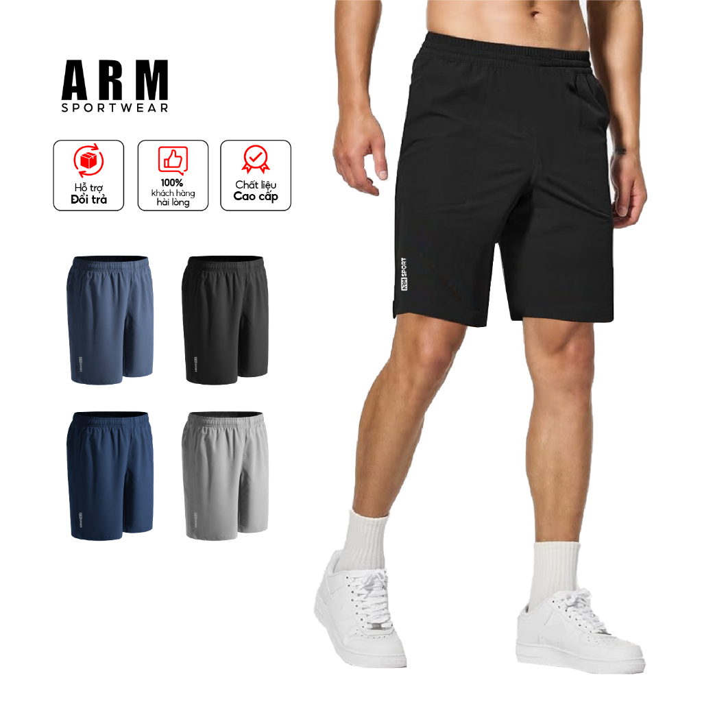 Quần Short Nam ARM 7 Inch ProMax Chất Thun siêu nhẹ, quần thể thao nam chạy bộ, vận động thoải mái