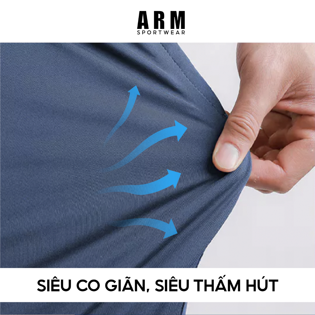 Quần Short Nam ARM 7 Inch ProMax Chất Thun siêu nhẹ, quần thể thao nam chạy bộ, vận động thoải mái