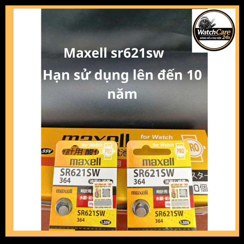 Pin Đồng Hồ Maxell SR621 364 SR621SW 1.55V Chính Hãng – Dùng Cho Đồng Hồ, Máy Đo