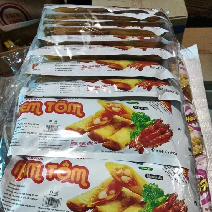 Bán sỉ snack nem tôm bịch 30 gói thơm ngon hấp dẫn, đồ ăn vặt tuổi thơ, đồ ăn vặt cổng trường hot nhất, đồ ăn vặt giá rẻ