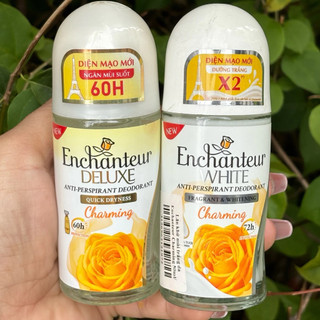 Combo 2 chai Lăn khử mùi trắng da Enchanteur Dưỡng Sáng Da 50ml( Màu Vàng)