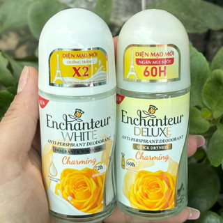 Combo 2 chai Lăn khử mùi trắng da Enchanteur Dưỡng Sáng Da 50ml( Màu Vàng)
