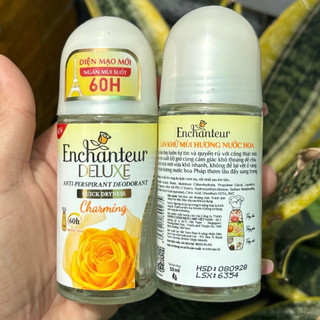 Combo 2 chai Lăn khử mùi trắng da Enchanteur Dưỡng Sáng Da 50ml( Màu Vàng)