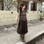 Áo babydoll kẻ sọc nâu Choco Top ୨୧ by Vintagevibes.