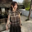 Áo babydoll kẻ sọc nâu Choco Top ୨୧ by Vintagevibes.