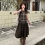 Áo babydoll kẻ sọc nâu Choco Top ୨୧ by Vintagevibes.