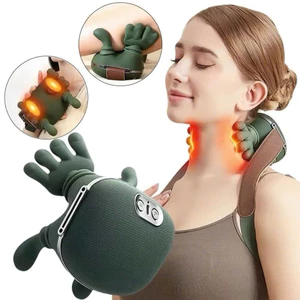 Máy massage cầm tay sạc điện Master mô phỏng động tác mát xa cổ và vai bằng tay người, tích hợp chức năng sưởi ấm