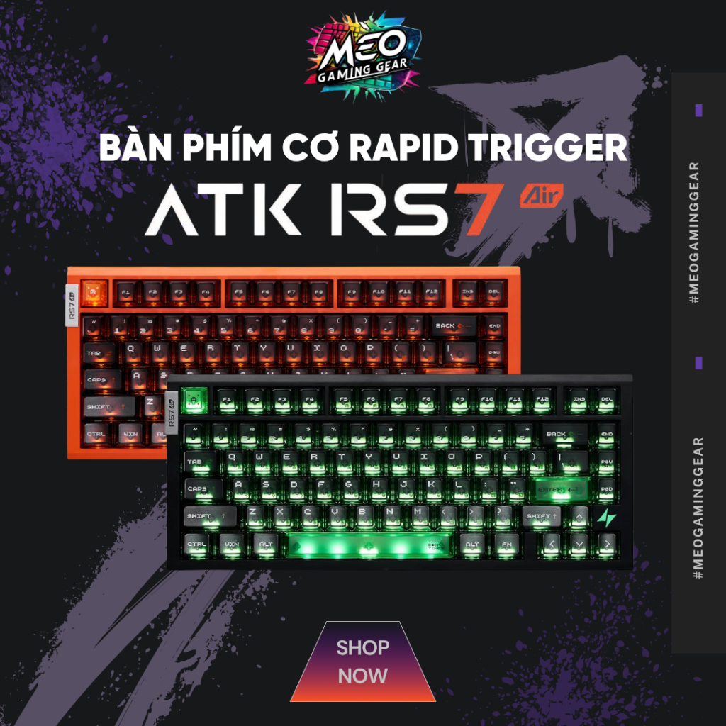 [NEW SEAL] Bàn phím Gaming ATK RS7 / RS6 Air – 8K Polling Rate - RT 0,001mm - Esports Hall Effect Keyboard | BigBuy360 - bigbuy360.vn