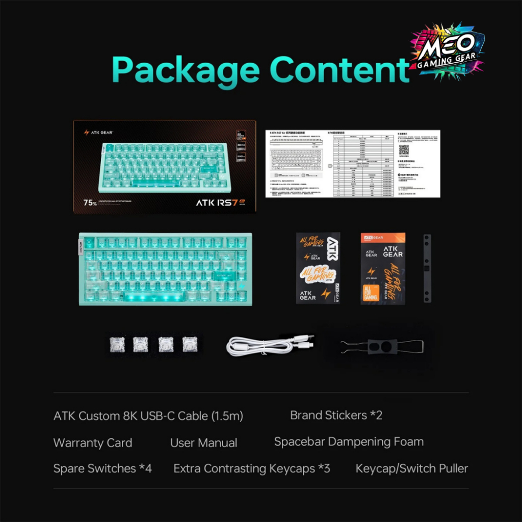 [NEW SEAL] Bàn phím Gaming ATK RS7 / RS6 Air – 8K Polling Rate - RT 0,001mm - Esports Hall Effect Keyboard | BigBuy360 - bigbuy360.vn