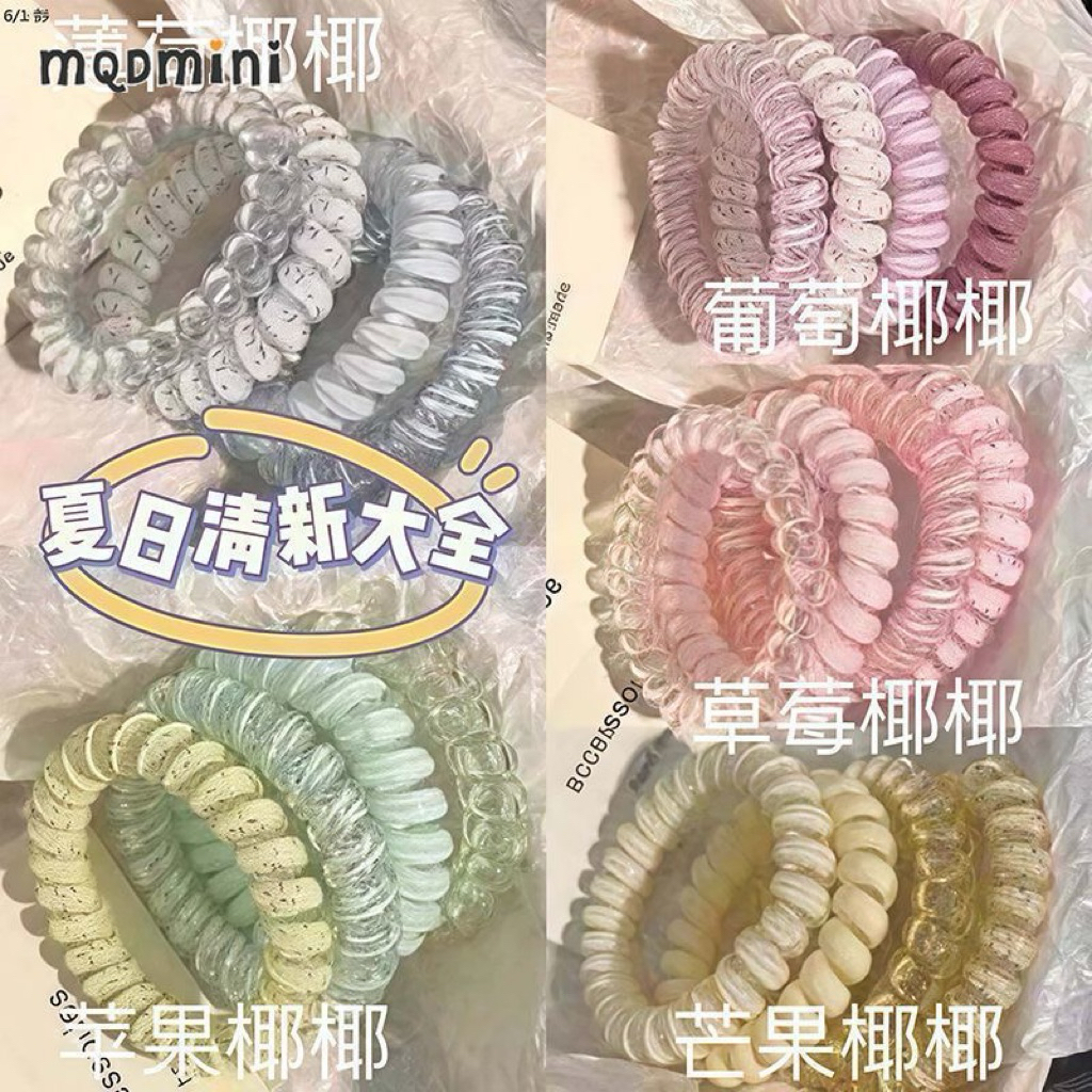 Set 20 Dây Cột Tóc Lò Xo Co Giãn Maodecor – Tone Pastel Hàn Quốc Xinh Xắn, Không Gây Đau Tóc, Đủ 4 Nhóm Màu Trend