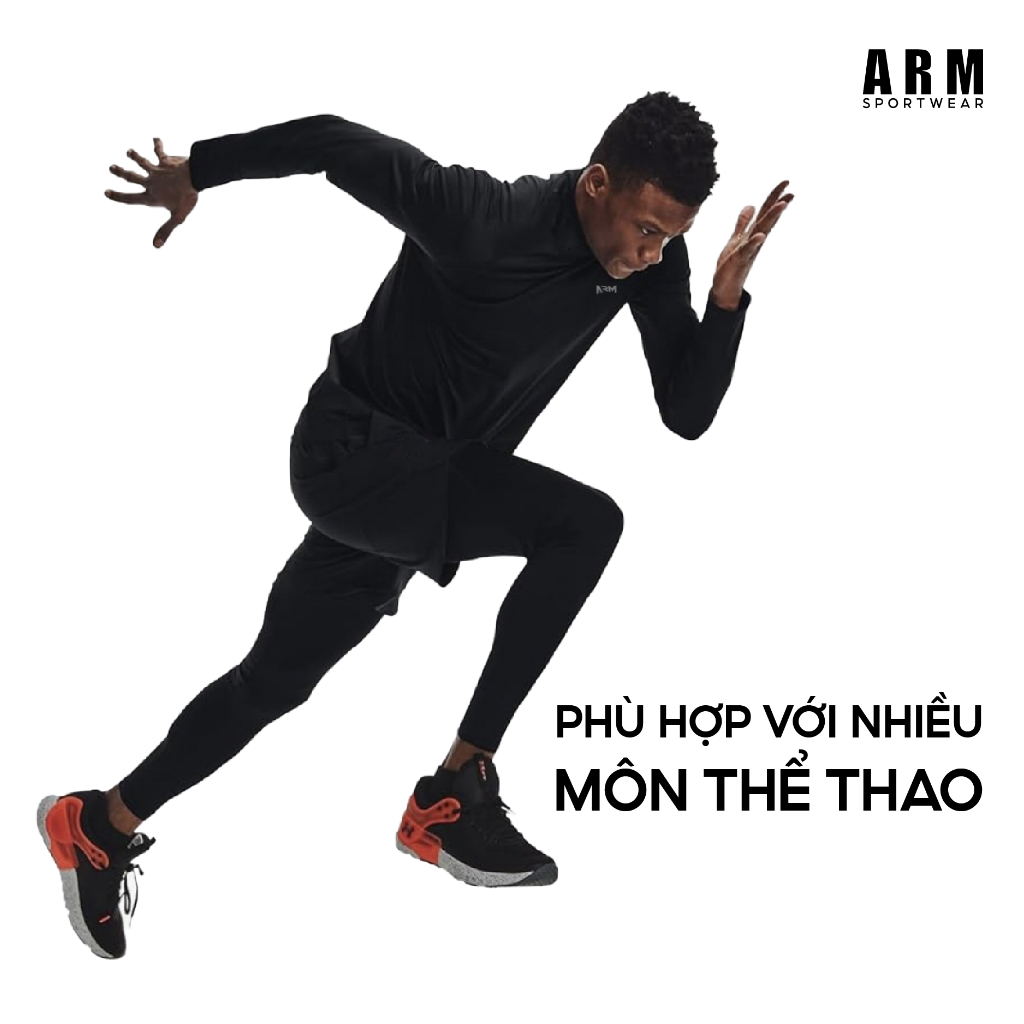 Áo Giữ Nhiệt Nam Dài Tay ARM Modal Ultra Cổ 3 Phân, Áo Thể Thao Dài Tay co giãn, mềm mịn, giữ nhiệt cực tốt