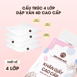 [COMBO 10 BỊCH] Giấy Treo Tường Sen Kinh Bắc 1000 tờ 4 lớp mềm mịn, thành phần bột gỗ tự nhiên 100%