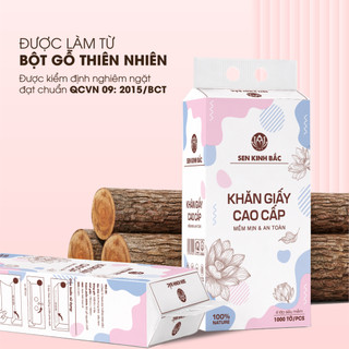 [COMBO 10 BỊCH] Giấy Treo Tường Sen Kinh Bắc 1000 tờ 4 lớp mềm mịn, thành phần bột gỗ tự nhiên 100%