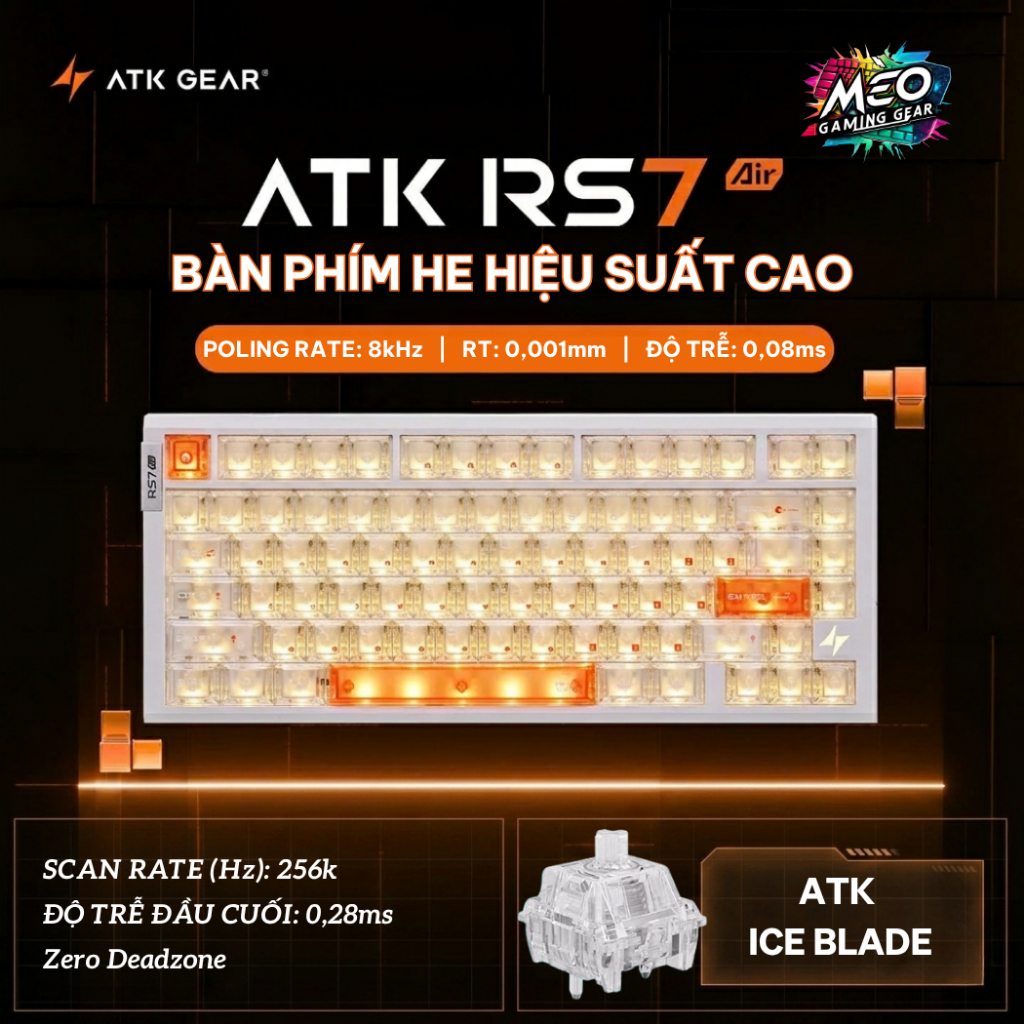[NEW SEAL] Bàn phím Gaming ATK RS7 / RS6 Air – 8K Polling Rate - RT 0,001mm - Esports Hall Effect Keyboard | BigBuy360 - bigbuy360.vn