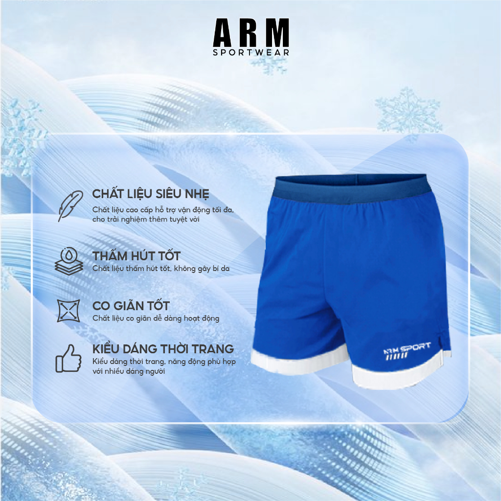 Quần Tập Gym Nam ARM Ultralight Active Phối Viền, quần thể thao nam chạy bộ, vận động thoải mái