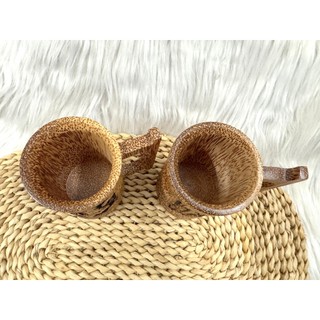 Ly Nước Cốc Nước Gỗ Dừa Việt Nam ( Hình Thật )