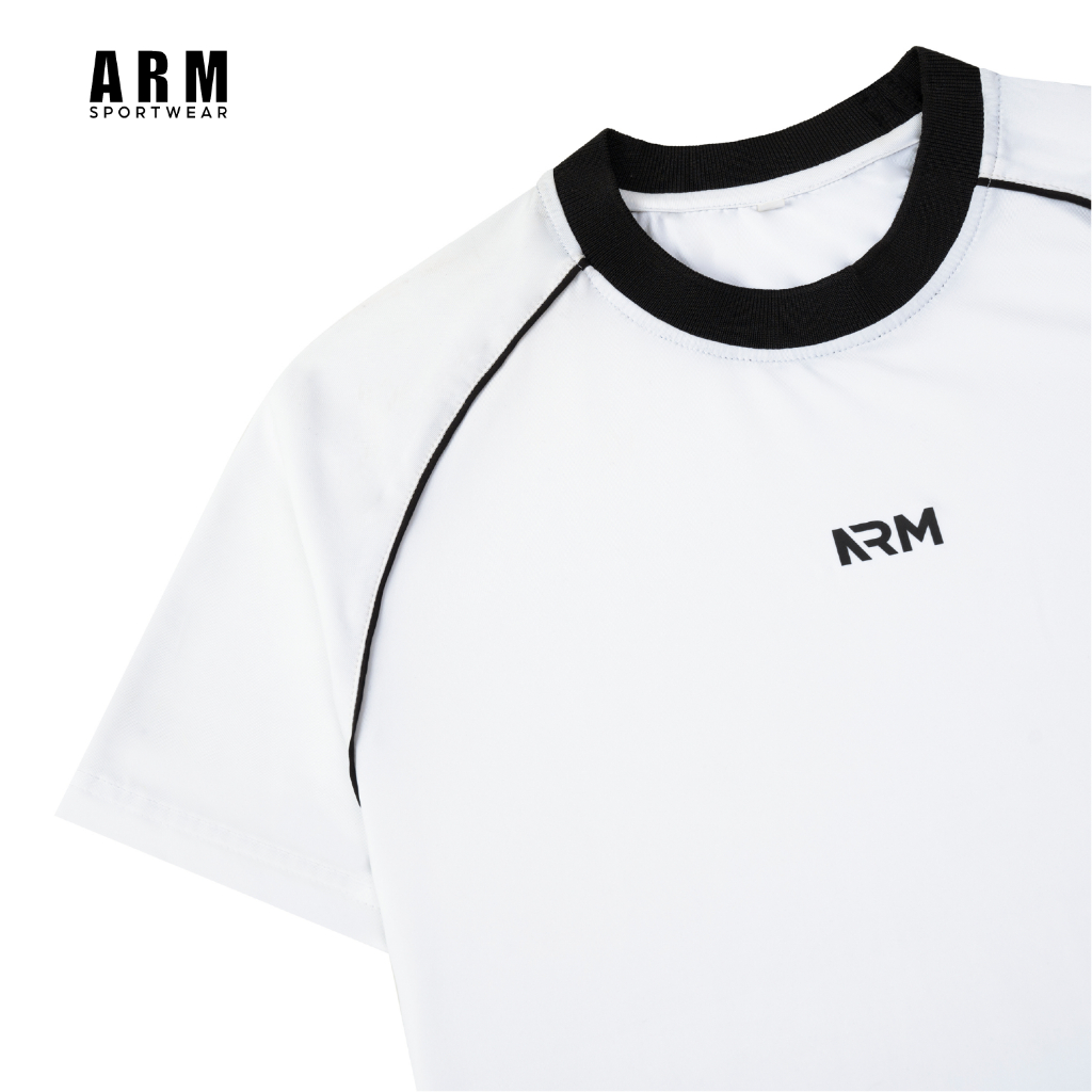Áo Tập Gym Nam ARM BodyFit Phối Viền,  Áo Thể Thao Nam Chất Liệu Co Giãn, Vận Động Thoáng Mát