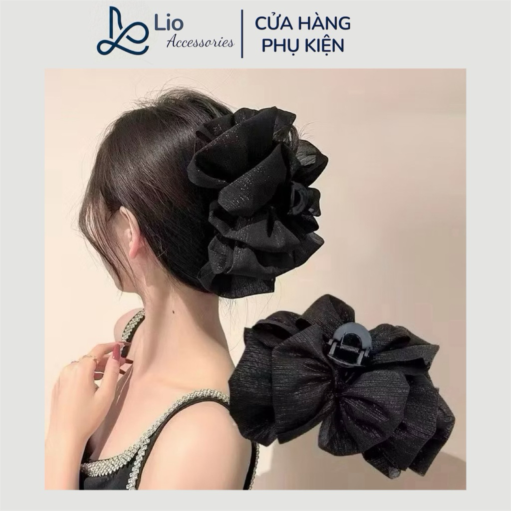 Kẹp Tóc Bong Bóng Nhiều Lớp Cỡ Lớn Lio Tạo Hiệu Ứng Phồng Tóc Phong Cách Tiểu Thư Sang Trọng