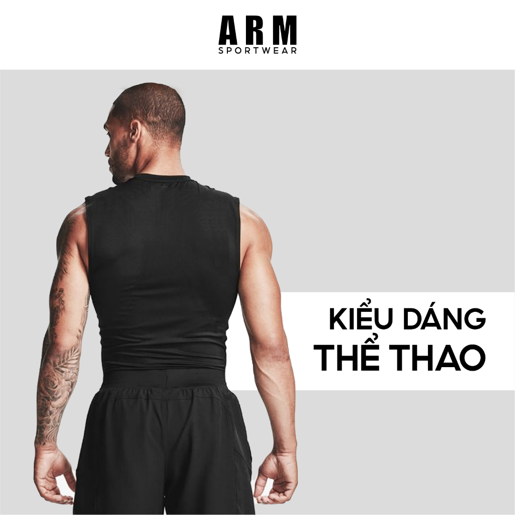 Áo Tank Top Thể Thao Nam ARM Gym Training, Áo Ba Lỗ ôm body tập gym, chạy bộ thoáng khí, vận động thoải mái