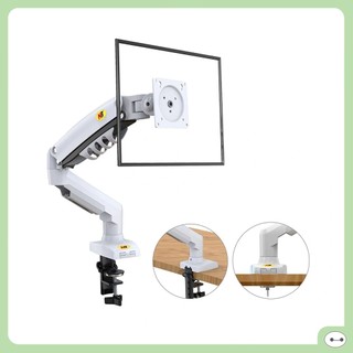 Giá Treo Màn Hình Máy Tính Kẹp Bàn NB F80 MÀU TRẮNG (17 - 30 Inch) - Arm Treo Màn Hình Thủy Lực Tải Trọng 2-9kg