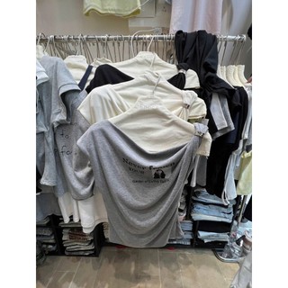Áo thun trễ vai cổ thuyền dáng ôm NICE thiết kế xoắn vai chất cotton co giãn hàng Quảng Châu.
