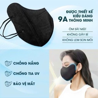 Thùng 300-100 cái Khẩu Trang 9A Dr.ECO Chống Nắng kín mặt và Tia Uv,5 Lớp Dầy Dặn,Khẩu Trang Đi Nắng