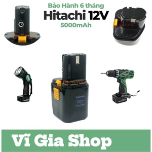 PIN HITACHI 12V ĐỨNG 5000MAH – CELL PIN LITHIUM-ION XẢ CAO 50A CHO MÁY KHOAN, MÁY BẮT VÍT BÃI NHẬT