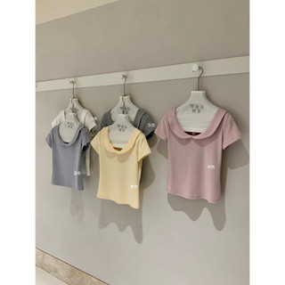 𝐏𝐡𝐢𝐞𝐧 𝐖𝐆𝐖𝐄 | (Sẵn) w9226 Áo Thun Kiểu Cổ Tròn Tay Hến Form Ôm Ngắn