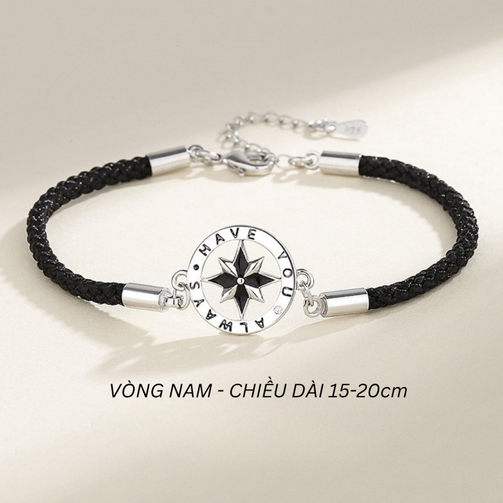 Lắc tay đôi nam nữ charm ngôi sao , vòng tay đôi hợp kim cao cấp không gỉ Imoon Jewelry