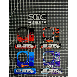 |1 Combo| Combo Sticker Nhựa Nổi Phản Quang Dán Ổ KHOÁ SMARTKEY Hon•DA & ESP - Có 4 Kiểu