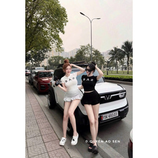 SET ÁO TAY CỘC BAD MIX CHÂN VÁY BÈO RÚT DÂY HOT HIT