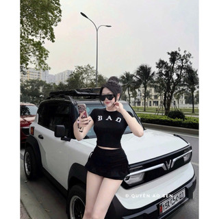 SET ÁO TAY CỘC BAD MIX CHÂN VÁY BÈO RÚT DÂY HOT HIT