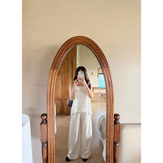 Quần linen xước lạnh form suông ống rộng Ma Vie
