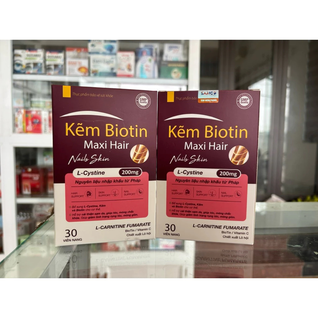 Kẽm Biotin Maxi Hair – Hỗ Trợ Mọc Tóc, Giảm Rụng Tóc, Giúp Tóc – Da – Móng Khỏe Đẹp