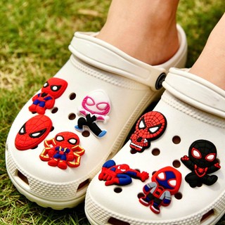 Set Charm Spider-Man Đa Vũ Trụ Mini Cute, Người Nhện Chibi Siêu Dễ Thương, Phụ Kiện Dép Crocss Trang Trí Hot Trend