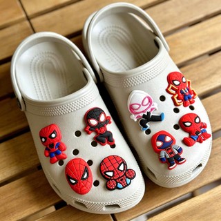 Set Charm Spider-Man Đa Vũ Trụ Mini Cute, Người Nhện Chibi Siêu Dễ Thương, Phụ Kiện Dép Crocss Trang Trí Hot Trend