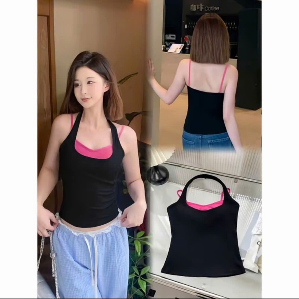 (Size Xs-2Xl) YẾM BRA - (kèm phối bra liền áo) phù hợp mùa hè, đi biển, du lịch, mặc nhà sẵn đệm mút bàn tay