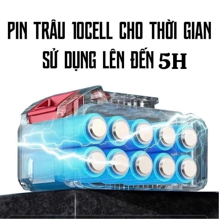 Quạt tích điện xoay 180đ lồng sắt kèm pin trâu 10cell hàng nội địa Trung cực bền-Phiên bản mới nhất
