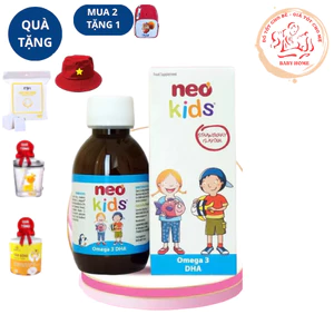 Neo Kids Omega 3 DHA- Giúp chống cận thị sớm cho bé, bảo vệ mắt bé chai 150ml