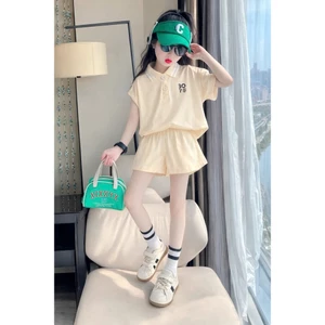 Set Polo Bé Gái Bé Trai Mùa Hè – Đồ Bộ Trẻ Em Cotton Mềm Mịn, Form Rộng Năng Động, Mặc Đi Chơi Siêu Xinh