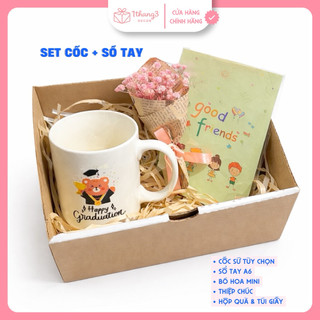 Set Quà Tặng Tốt Nghiệp - Cốc Sứ Decor & Gấu Tốt Nghiệp, Quà Cho Nữ Ý Nghĩa