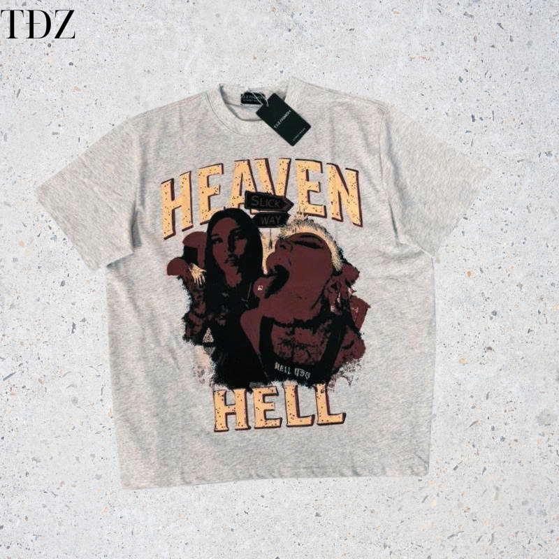SLICK - Áo Thun Form Big Boxy "HEAVEN-HELL" Cotton 100% - Local Brand THE SLICK WAY UNISEX