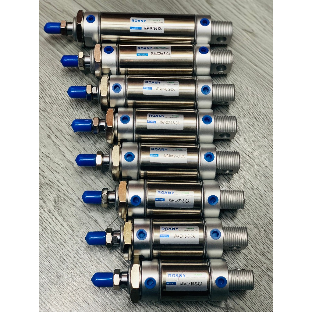 Xy lanh tròn MA40 bore 40 hành trình 10 đến 500mm xylanh khi nén, piton ...